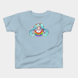 miku says happy pride! Kids T-Shirt